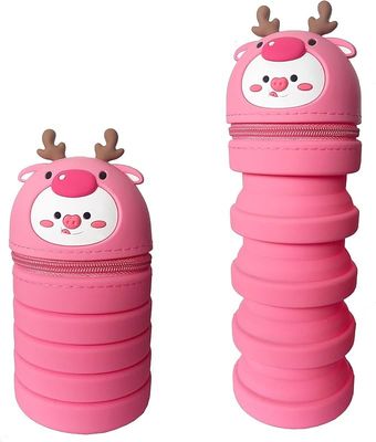 अच्छी कीमत फोल्डेबल सिलिकॉन पेंसिल बॉक्स साफ करने में आसान जलरोधक स्टेशनरी आपूर्ति ऑनलाइन