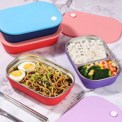 अच्छी कीमत BPA-Free Stainless Steel Bento Box for Kids with Silicone Sleeve ऑनलाइन