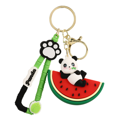 लेडी गर्ल प्यारा नरम पांडा Keychain Charms उपहार पशु कार Key Pendant