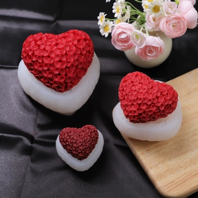 अच्छी कीमत Platinum Silicone 3D Rose Heart Mold for Chocolate Fondant Soap ऑनलाइन