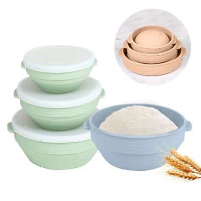 अच्छी कीमत Upgraded Silicone Sourdough Bread Proofing Basket With Handles - Reinforced Rim Support, 9 Inch Round Foldable Bowls For Sourdough Bread Baking, Oven & Dishwasher Safe-BPA Free ऑनलाइन