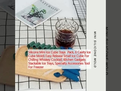 सिलिकॉन मिनी आइस क्यूब ट्रे पैक, 6 गुहा आइस क्यूब मोल्ड आसान रिलीज छोटे आइस क्यूब शीतलन के लिए व्हिस्की कॉकटेल, रसोई गैजेट्स स्टैकेबल आइस ट्रे, फ्रीजर के लिए विशेष सामान उपकरण