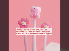 बच्चों के लिए स्क्वीशी पेन, कार्टून प्यारा मजेदार पेन, बच्चों के लिए ब्लैक जेल स्याही पेन पार्टी के पक्ष में कक्षा पुरस्कार स्कूल कार्यालय घरेलू आपूर्ति