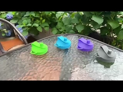 4-पैक पुनर्नवीनीकरण सोडा कैन ढक्कन के साथ स्ट्रॉ