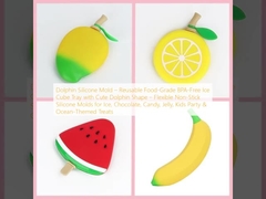 डॉल्फिन सिलिकॉन मोल्ड ️ पुनः प्रयोज्य खाद्य ग्रेड बीपीए-मुक्त आइस क्यूब ट्रे प्यारा डॉल्फिन आकार के साथ ️ आइस, चॉकलेट, कैंडी, जेली, किड्स पार्टी और महासागर-थीम वाले व्यवहार के लिए लचीला नॉन-स्टिक सिलिकॉन मोल्ड
